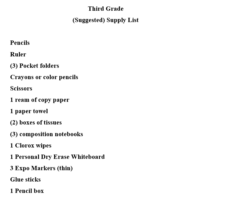 Supplies